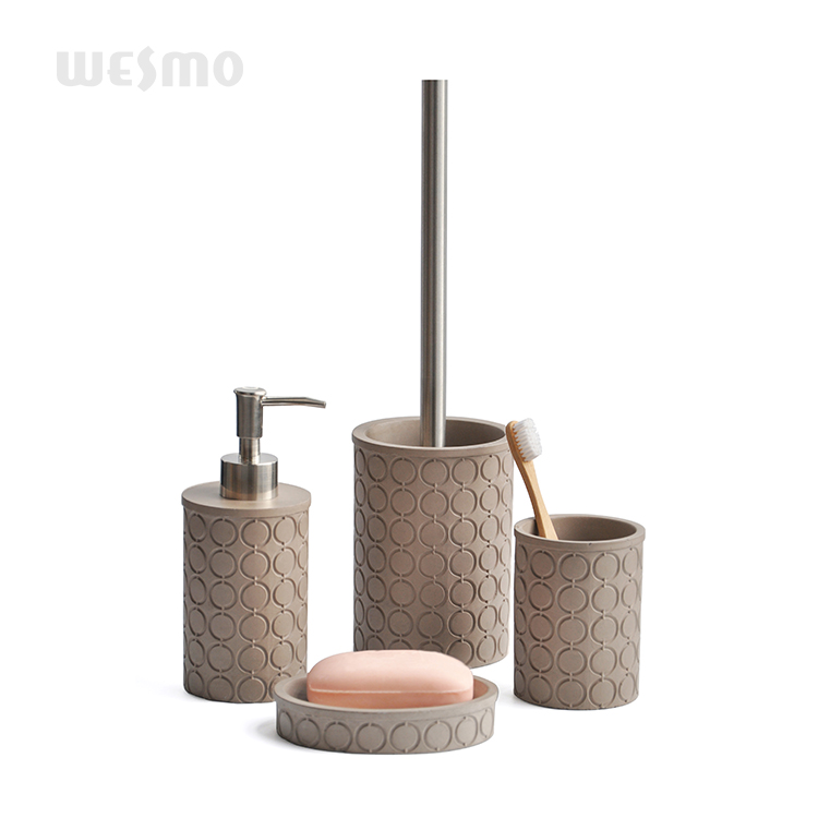 Custom cement bath accessories bathroom set decor